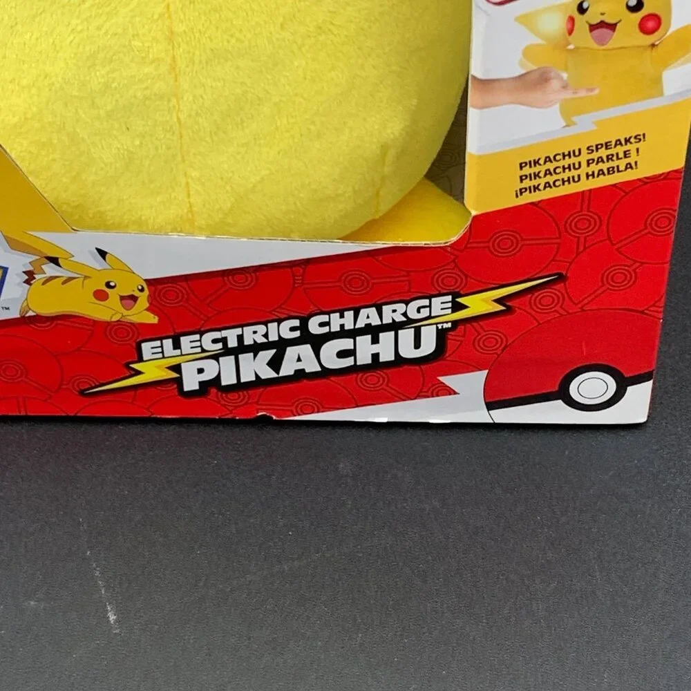 Pokémon Electric Charge Pikachu Interactive Plush Toy 10" Lights Sounds Jazwares - Picture 2 of 6